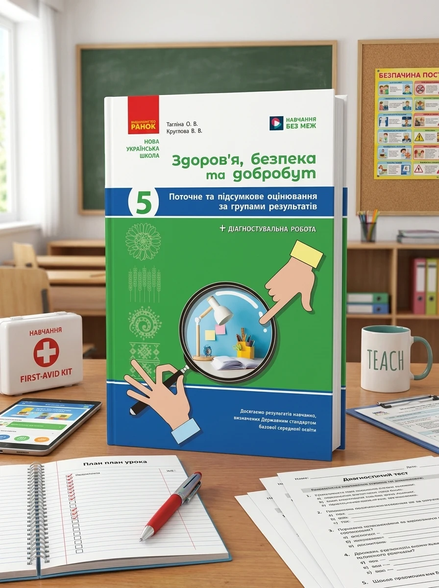 Здоров'я, безпека та добробут. 5 клас. Поточне та підсумкове оцінювання + діагностувальні роботи