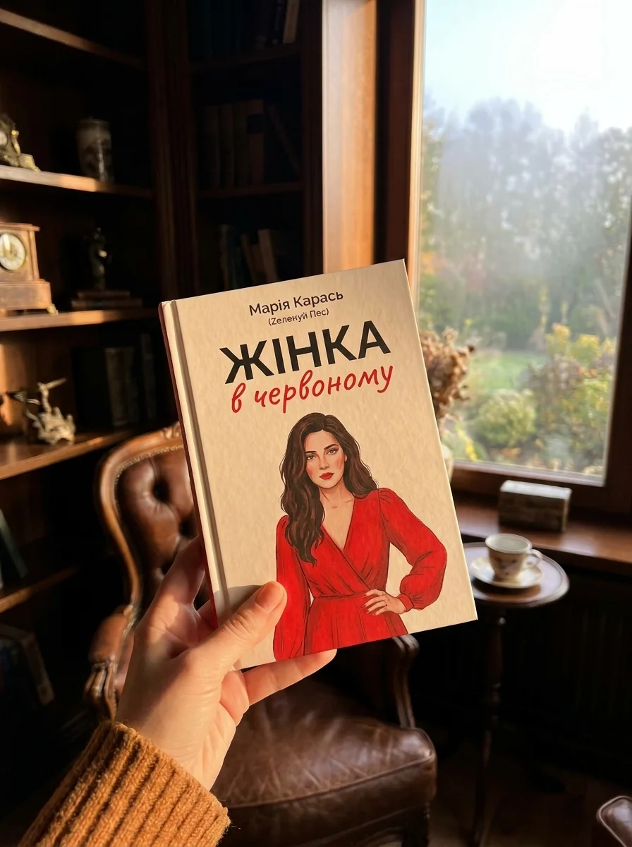 Жінка в червоному — Карась Марія, обкладинка
