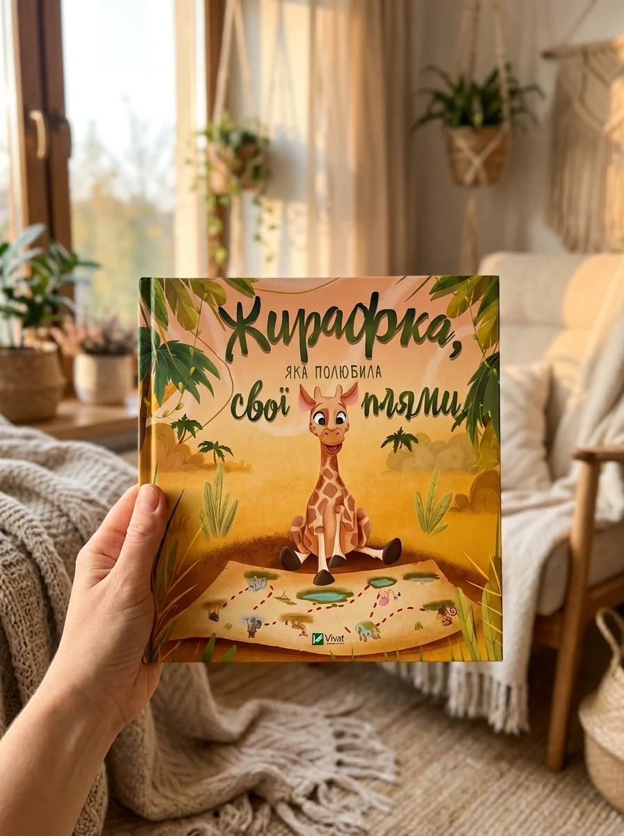 Жирафка, яка полюбила свої плями, обкладинка