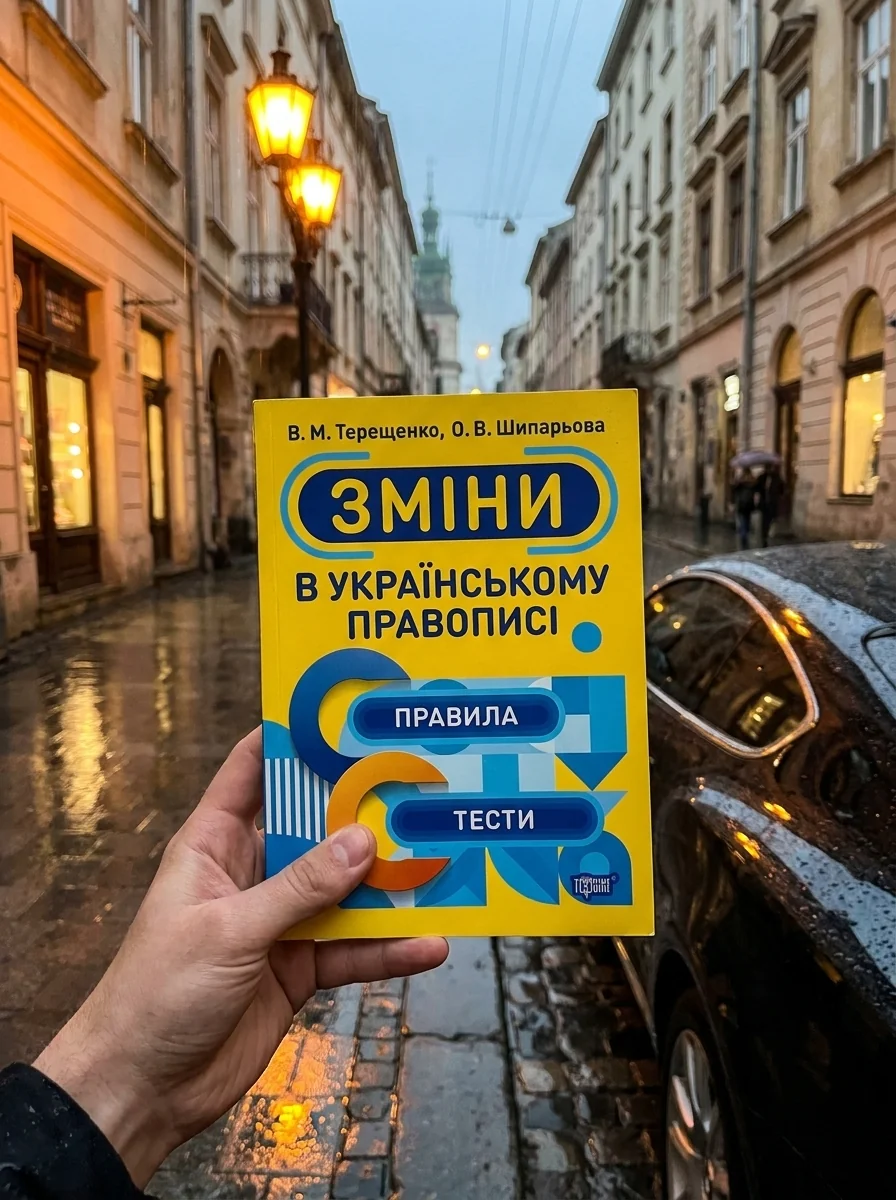 Зміни в українському правописі. Правила, тести — Василь Терещенко, обкладинка