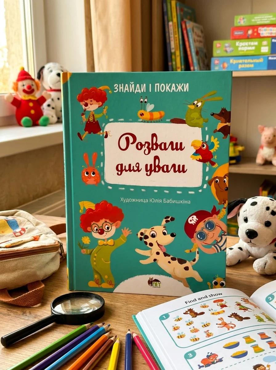 Знайди і покажи. Розваги для уваги