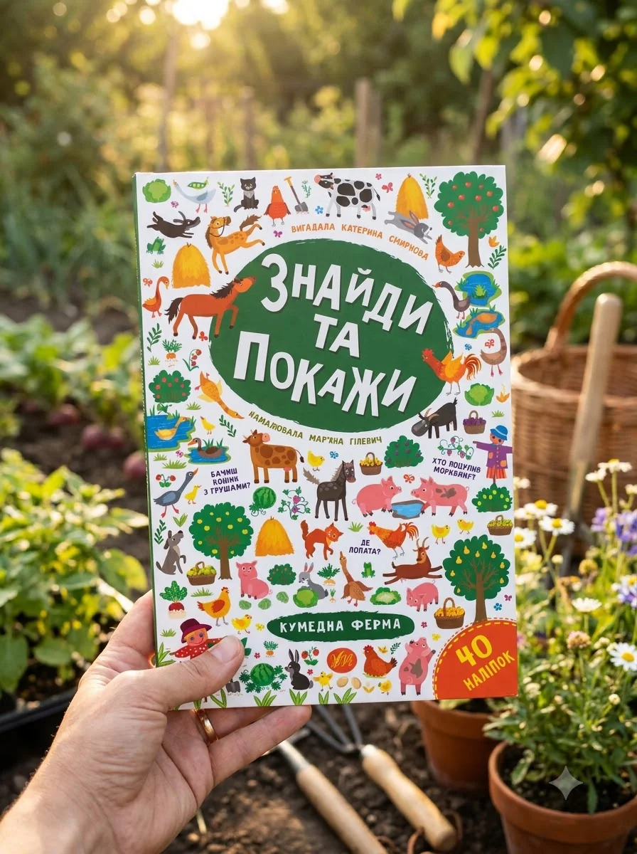 Знайди та покажи. Кумедна ферма — Книги з наліпками