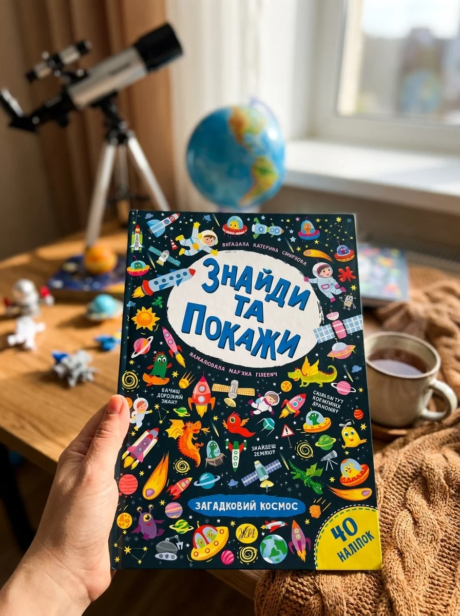 Знайди та покажи. Загадковий космос — Книги з наліпками