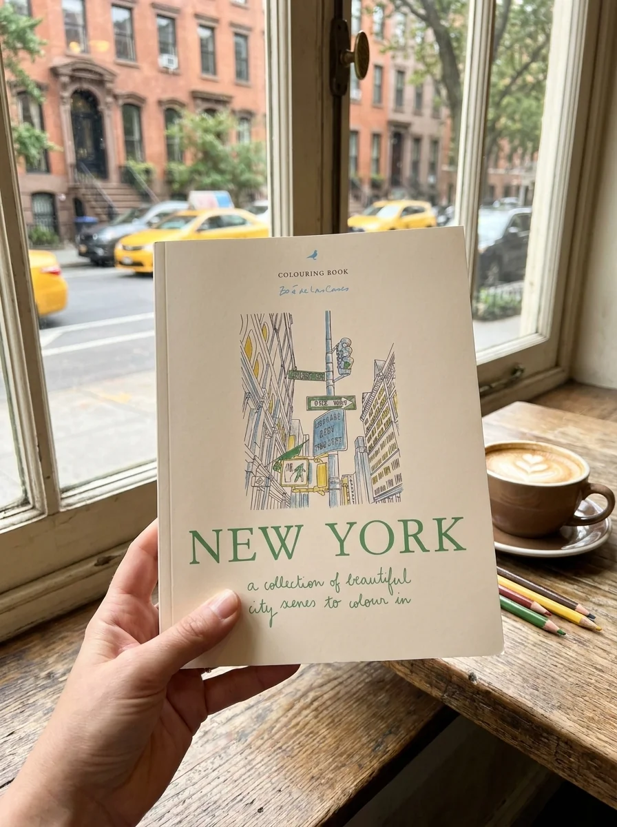 Zoé de Las Cases New York: A collection of beautiful city scenes to colour in — Зої де лас Касес, обкладинка