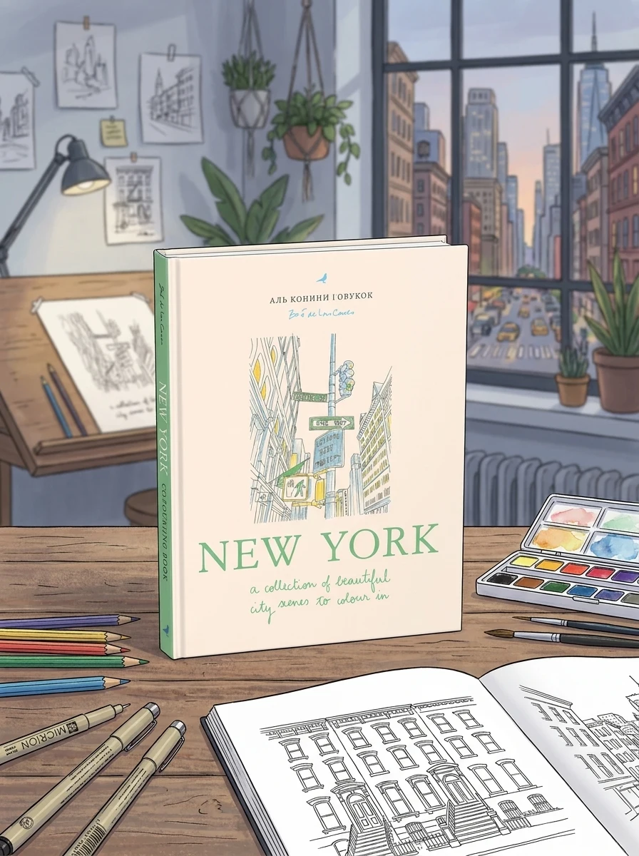 Zoé de Las Cases New York: A collection of beautiful city scenes to colour in — Дім, сім'я, релігія