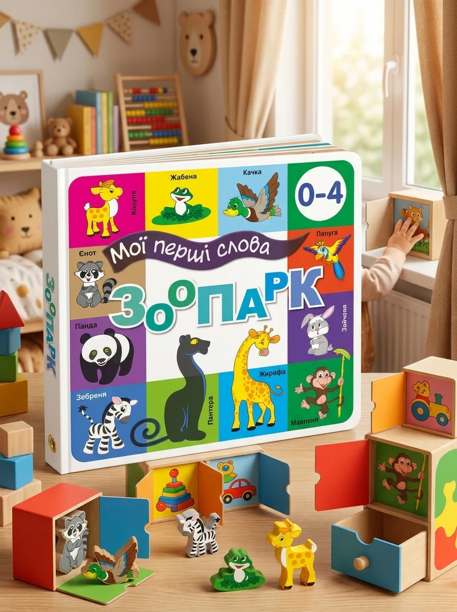 Зоопарк. Мої перші слова 33 Віконця — Дитячі книги