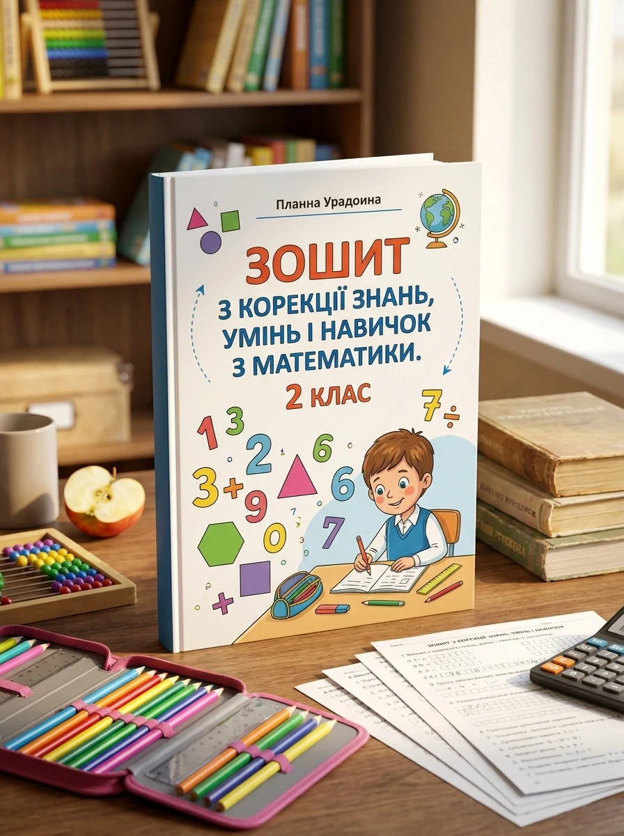Зошит з математики для корекції знань, умінь та навичок. 2 клас — Ірина Вовчук, обкладинка