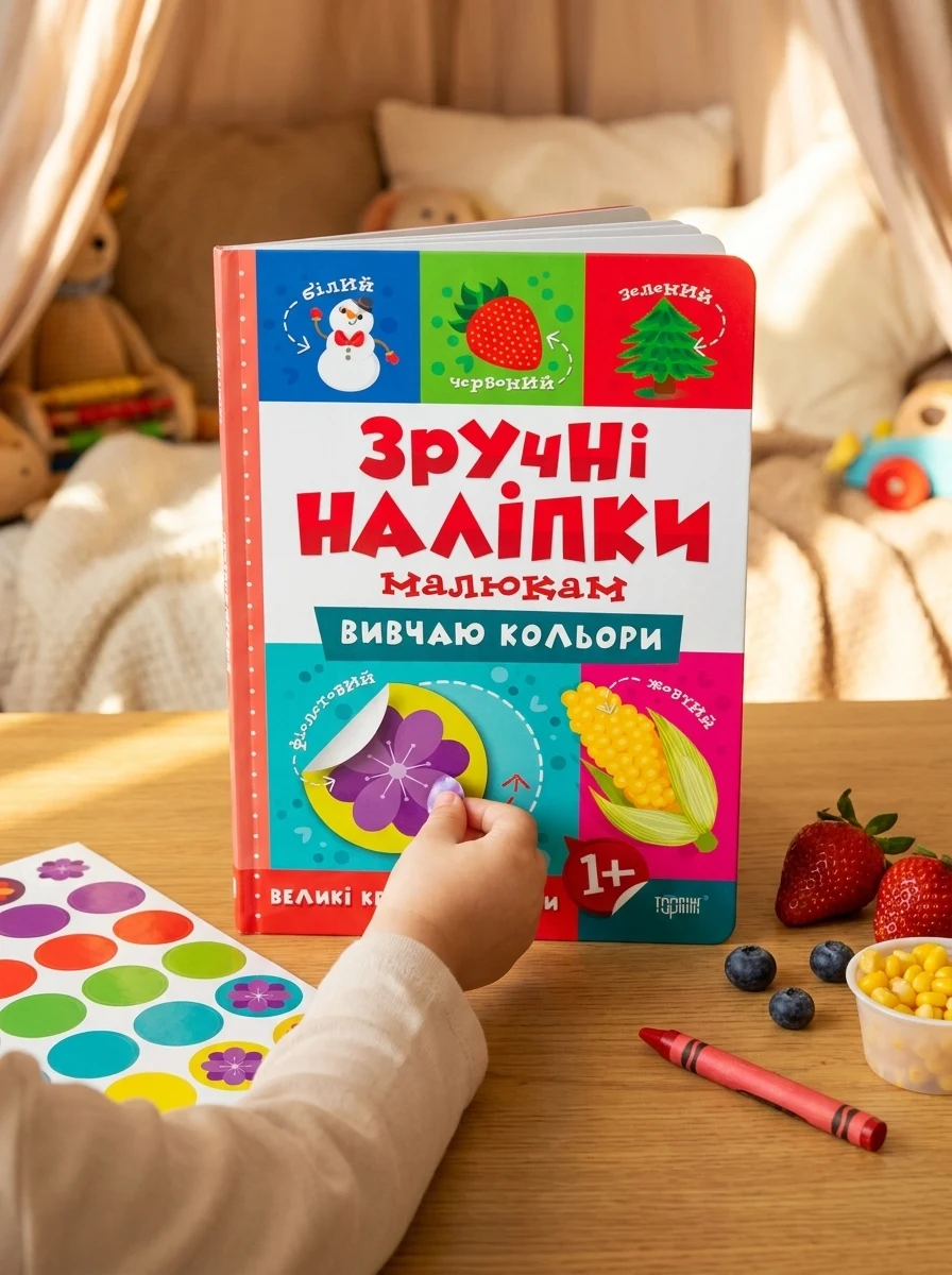 Зручні наліпки малюкам. Вивчаю кольори — Дитяча література