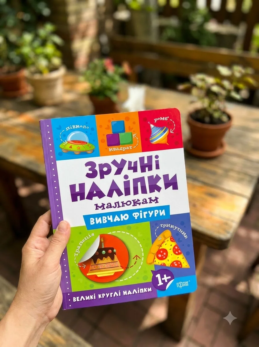 Зручні наліпки. Вивчаю фігури — Людмила Кієнко, обкладинка
