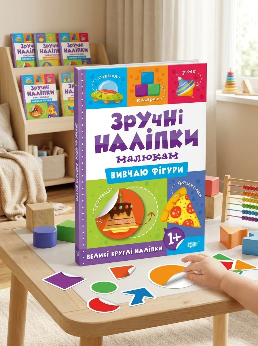 Зручні наліпки. Вивчаю фігури — Дитяча література
