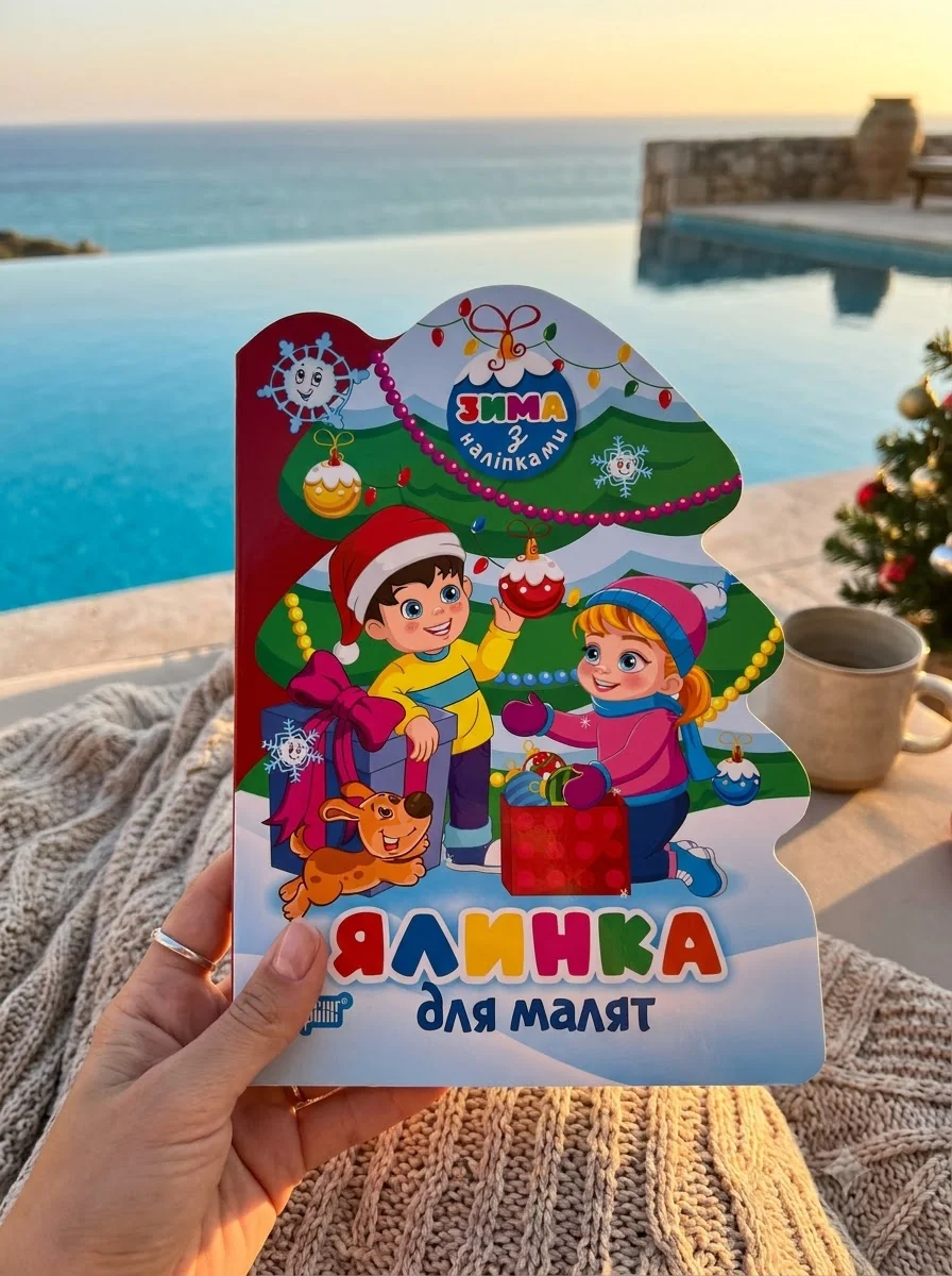 Зима з наліпками. Ялинка для малят — Людмила Кієнко, обкладинка