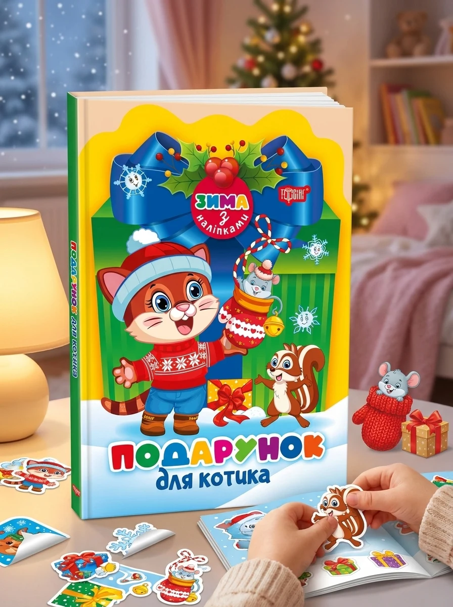Зима з наліпками. Подарунок для котика — фото 2
