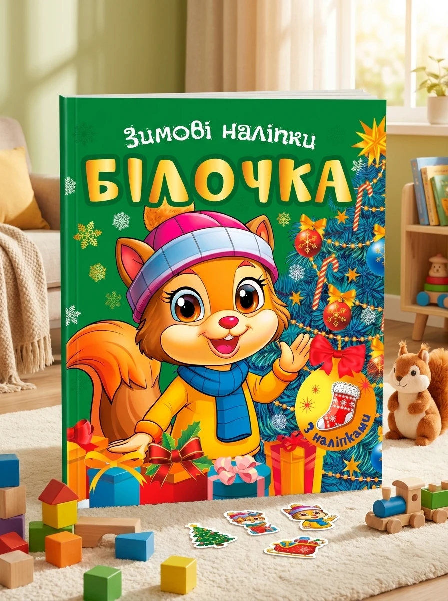 Зимові наліпки. Білочка — фото 2