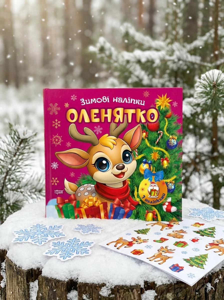 Зимові наліпки. Оленятко — Дитяча література