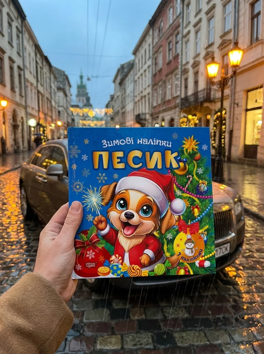 Зимові наліпки. Песик — Дитяча література