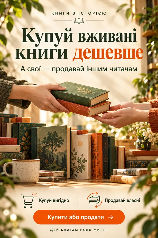 Купуй вживані книги дешевше, а свої — продавай іншим читачам