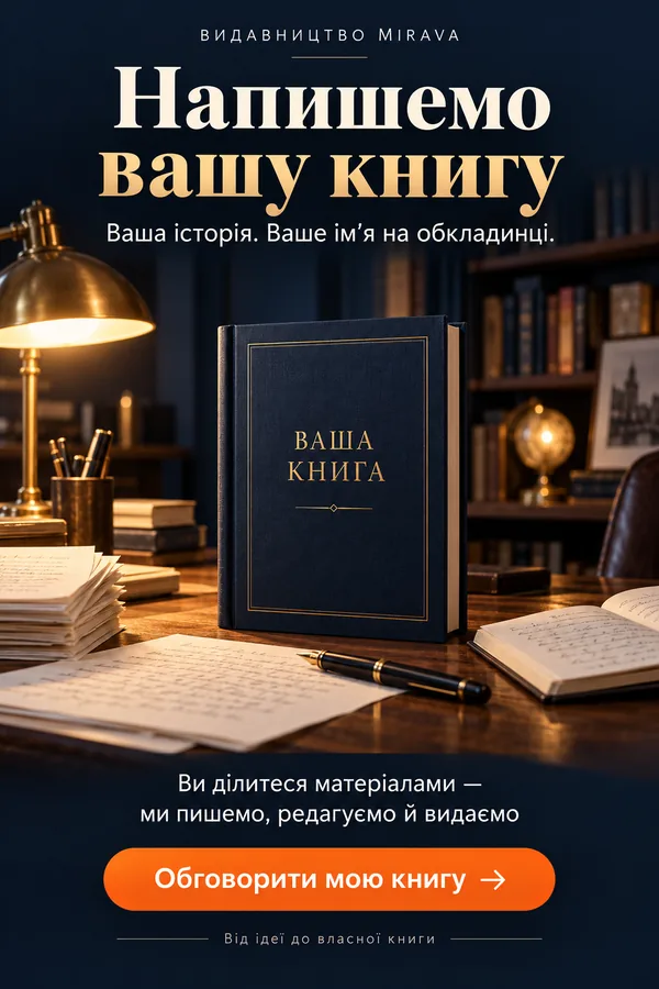 Видавництво Mirava: напишемо вашу книгу