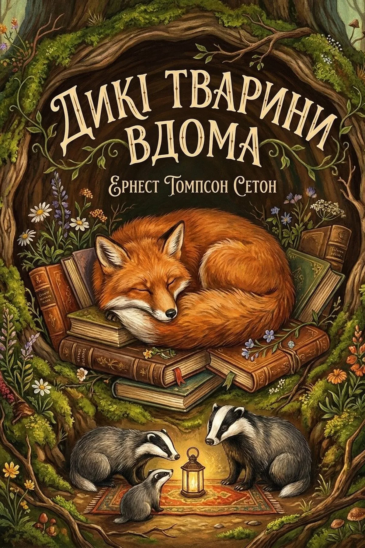 Дикі тварини вдома — Ернест Томпсон Сетон, обкладинка
