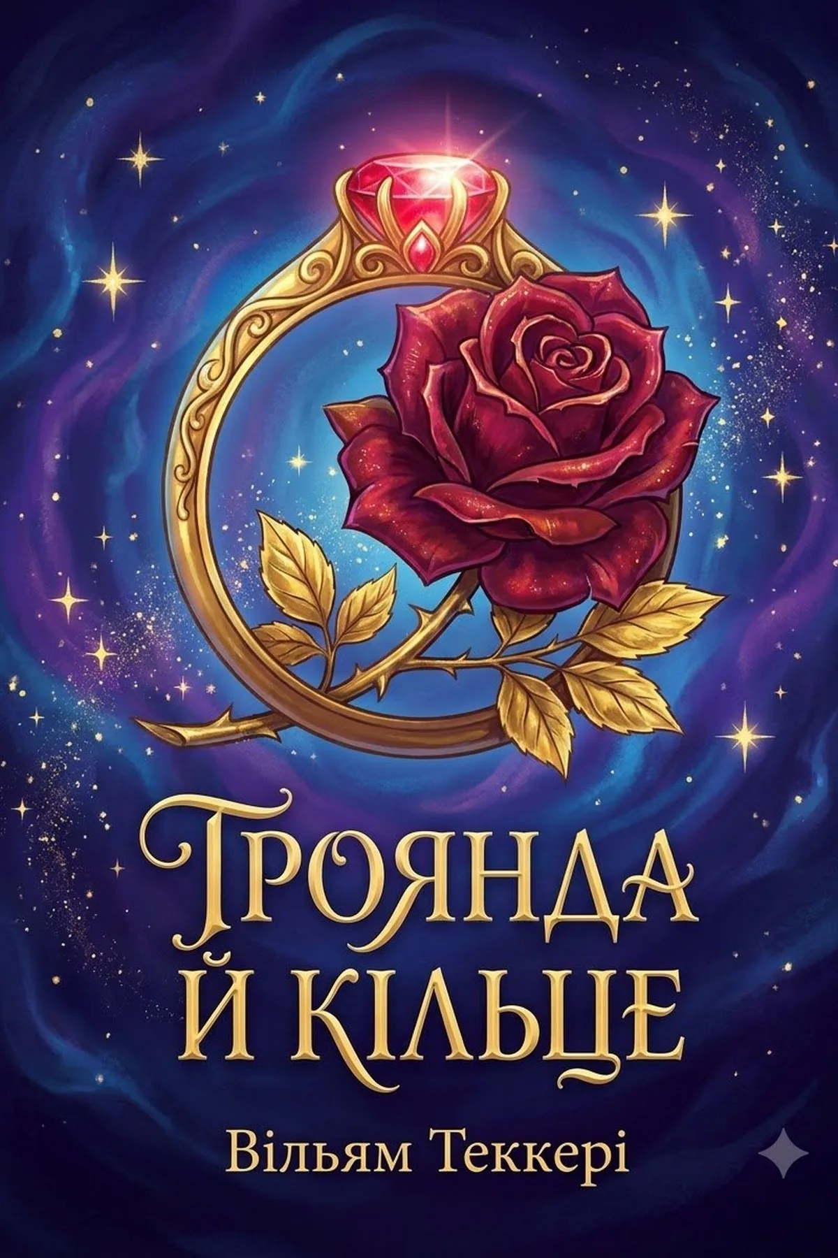 Троянда й кільце — Вільям Теккері, обкладинка